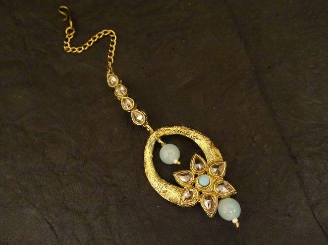 Sunflower Bali Style Feroza Antique Maang Tikka