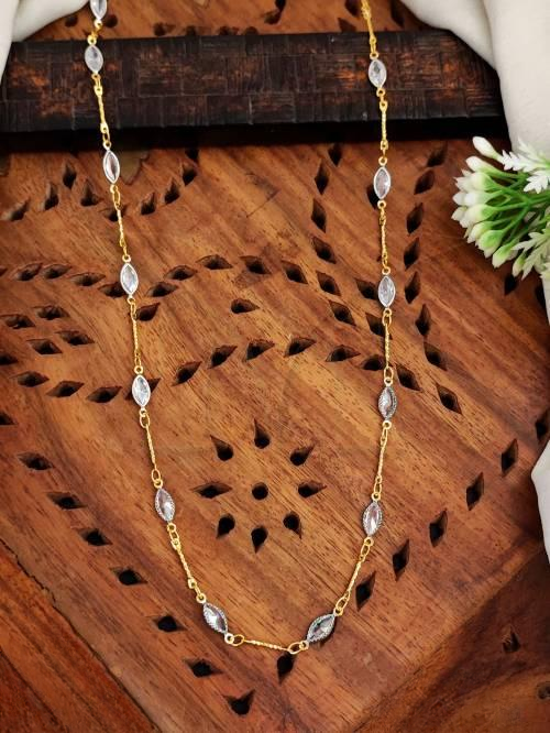 American Diamond Two Tone Polish Chain