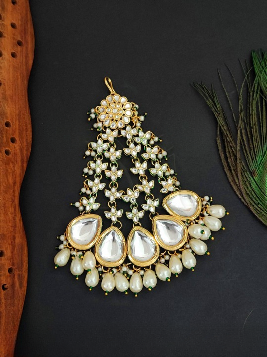 Kundan Designer High Gold Polish Fancy Hair Accessories