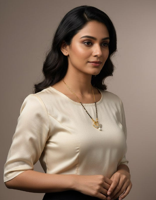 Swan Design Gold-Plated Mangalsutra