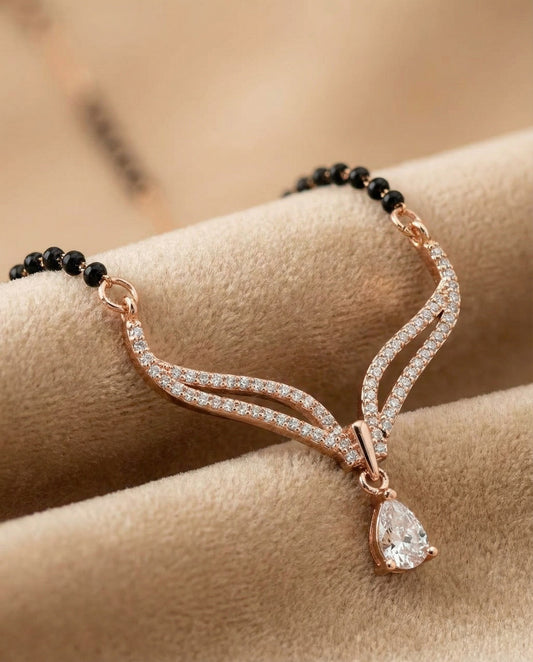 Rose Aura Teardrop Mangalsutra