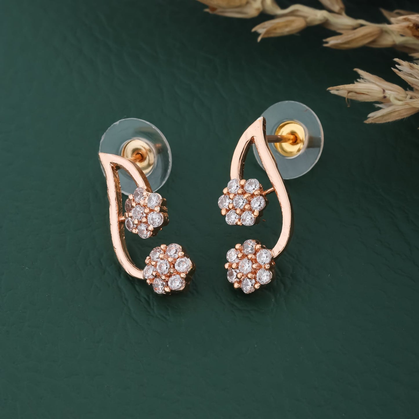 Beautiful High Gold Polish Party Wear Earrings