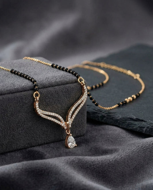 Swan Grace Drop Diamond Mangalsutra