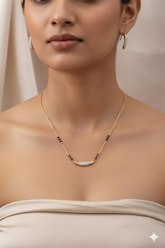 Classic Curve Sparkle Mangalsutra
