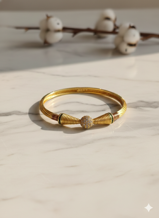 Textured Sphere Gold Bangle
