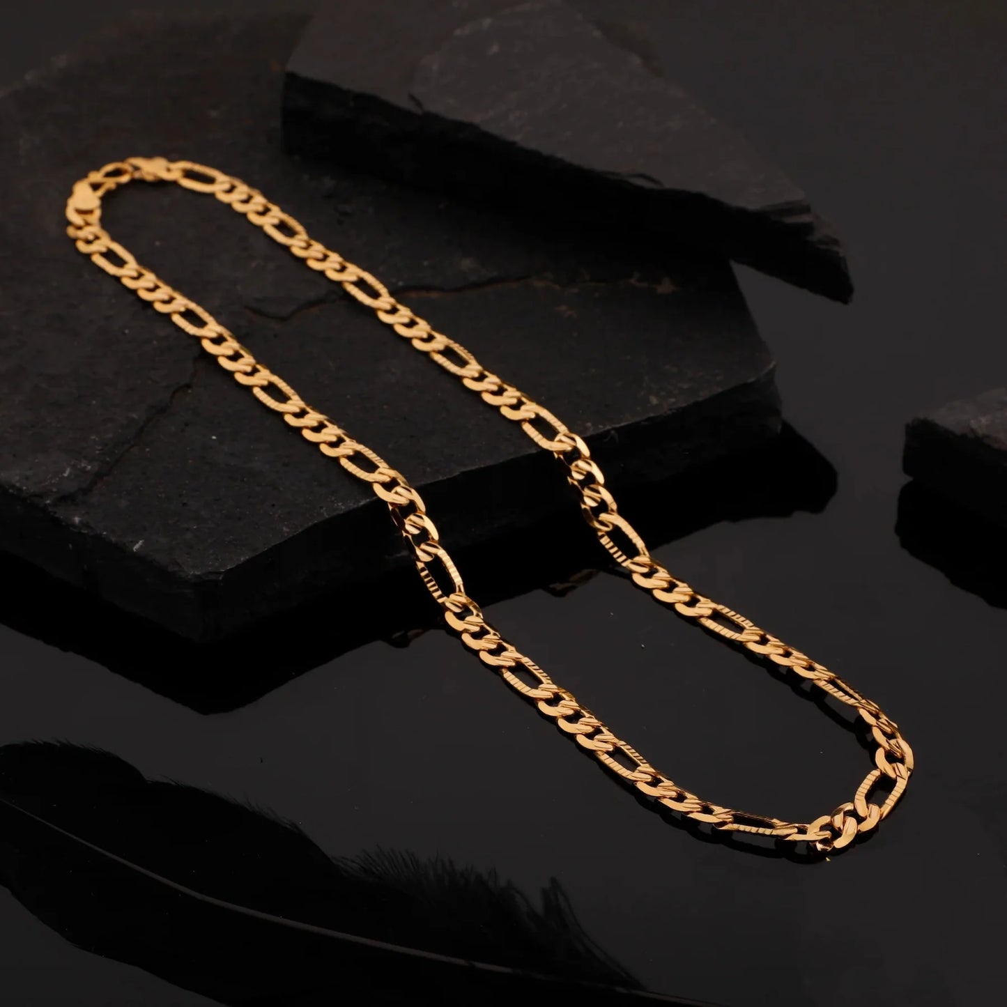 BELLIZA JEWELS GOLD PLATED SACHIN CHAIN FOR MEN