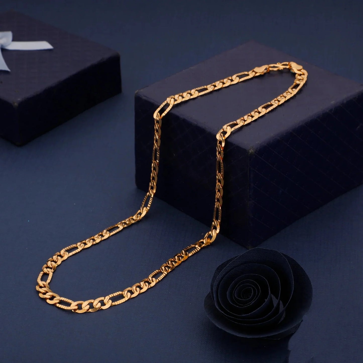 BELLIZA JEWELS GOLD PLATED SACHIN CHAIN FOR MEN
