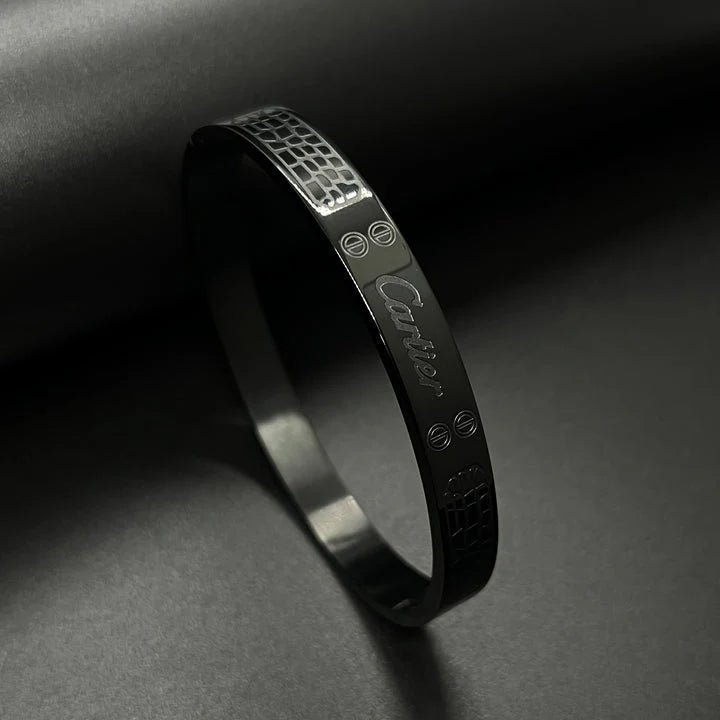 PREMIUM STONE WALL MEN'S BLACK BRACELET