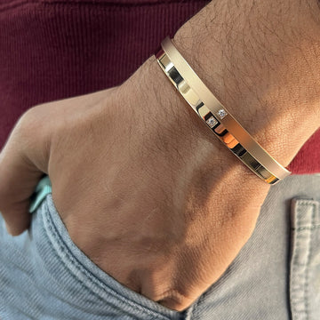 CEREMONIAL 2 DIAMOND ROSE GOLD MEN'S BRACELET