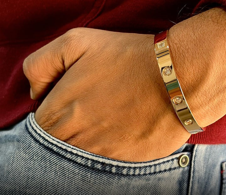 CLASSIC LOVE DIAMOND ROSE GOLD BRACELET FOR MEN