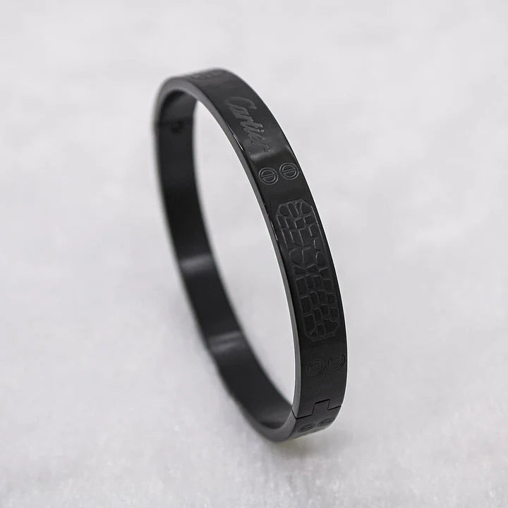 PREMIUM STONE WALL MEN'S BLACK BRACELET