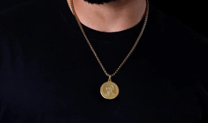 HANUMAN GOLD PLATED PENDANT CHAIN FOR MEN (24 INCH)