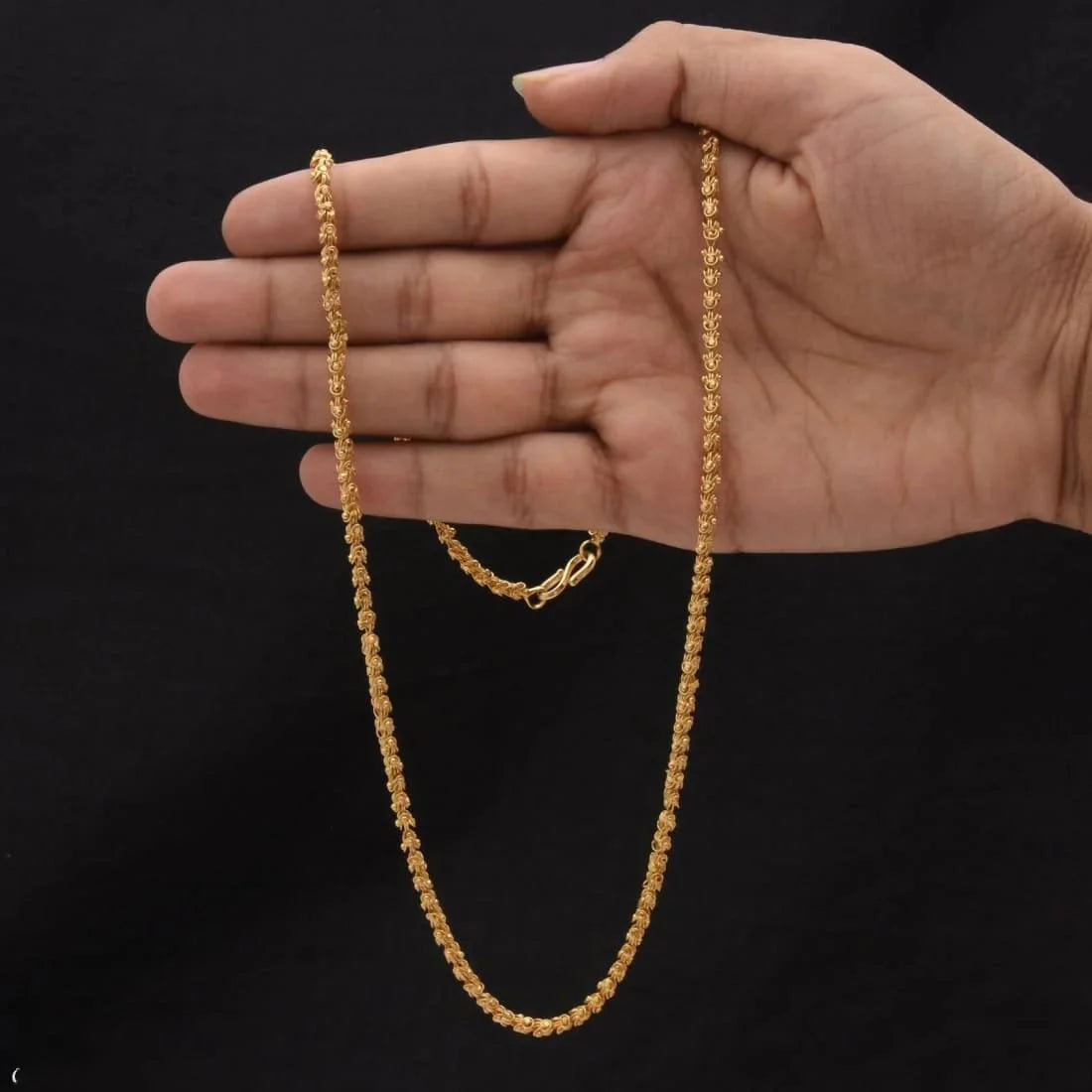 RAJWADI GORGEOUS DESIGN GOLD PLATED CHAIN FOR MEN