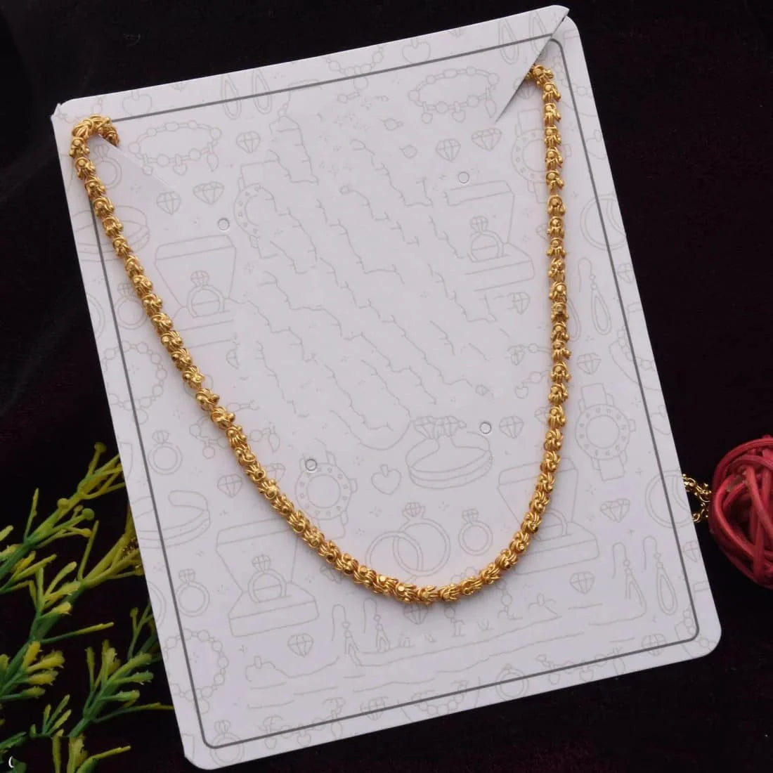 RAJWADI GORGEOUS DESIGN GOLD PLATED CHAIN FOR MEN