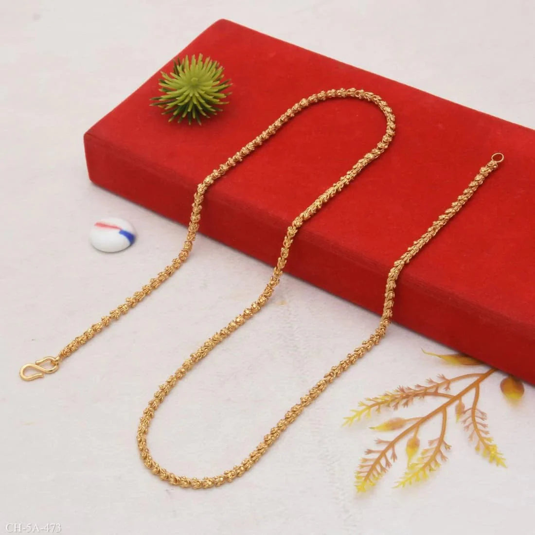 RAJWADI GORGEOUS DESIGN GOLD PLATED CHAIN FOR MEN