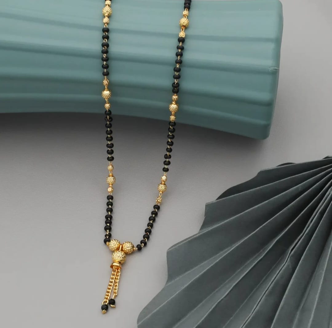 BRASS GOLD PLATED MANGALSUTRA NECKLACE BRACELET COMBO FOR WOMEN