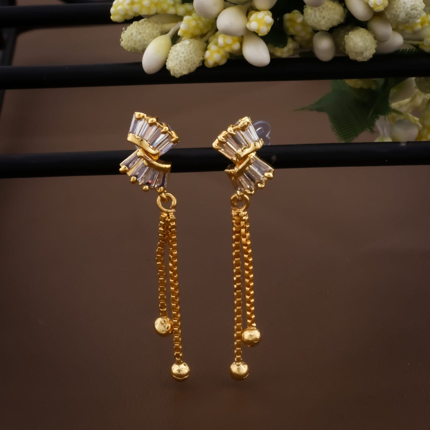 Beautiful High Gold Polish Earrings