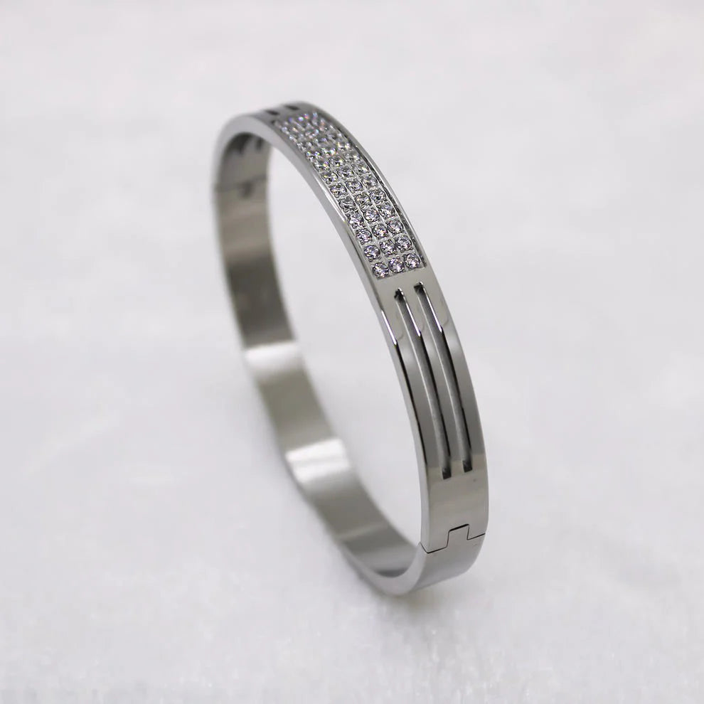 PREMIUM DIAMOND SILVER MEN'S BRACELET