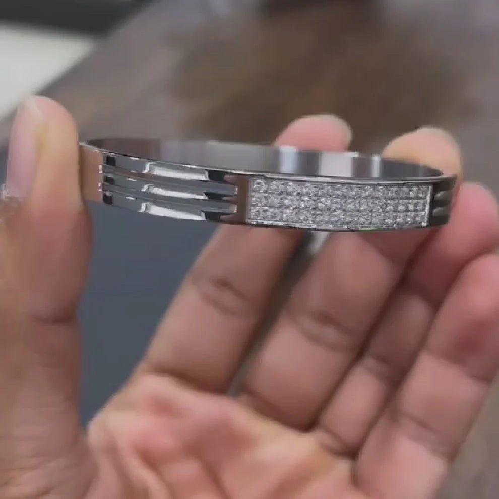 PREMIUM DIAMOND SILVER MEN'S BRACELET