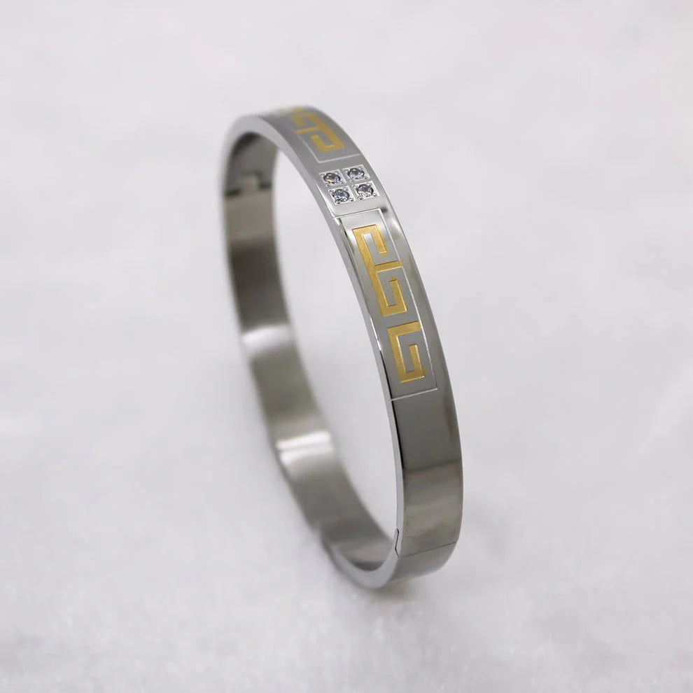 GREAT WALL SILVER & GOLD MEN'S BRACELET