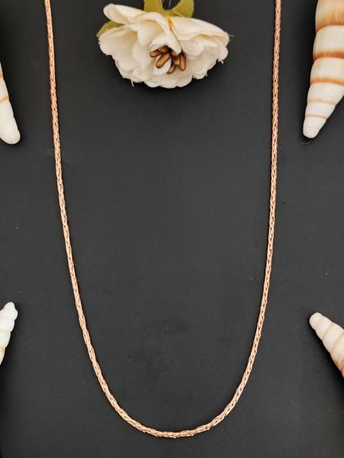 Antique Jewellery Designer Rose Rodium Polish Party Wear Chain