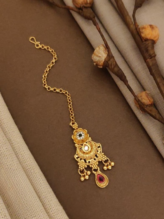 Sunflower Bali Style Antique Maang Tikka