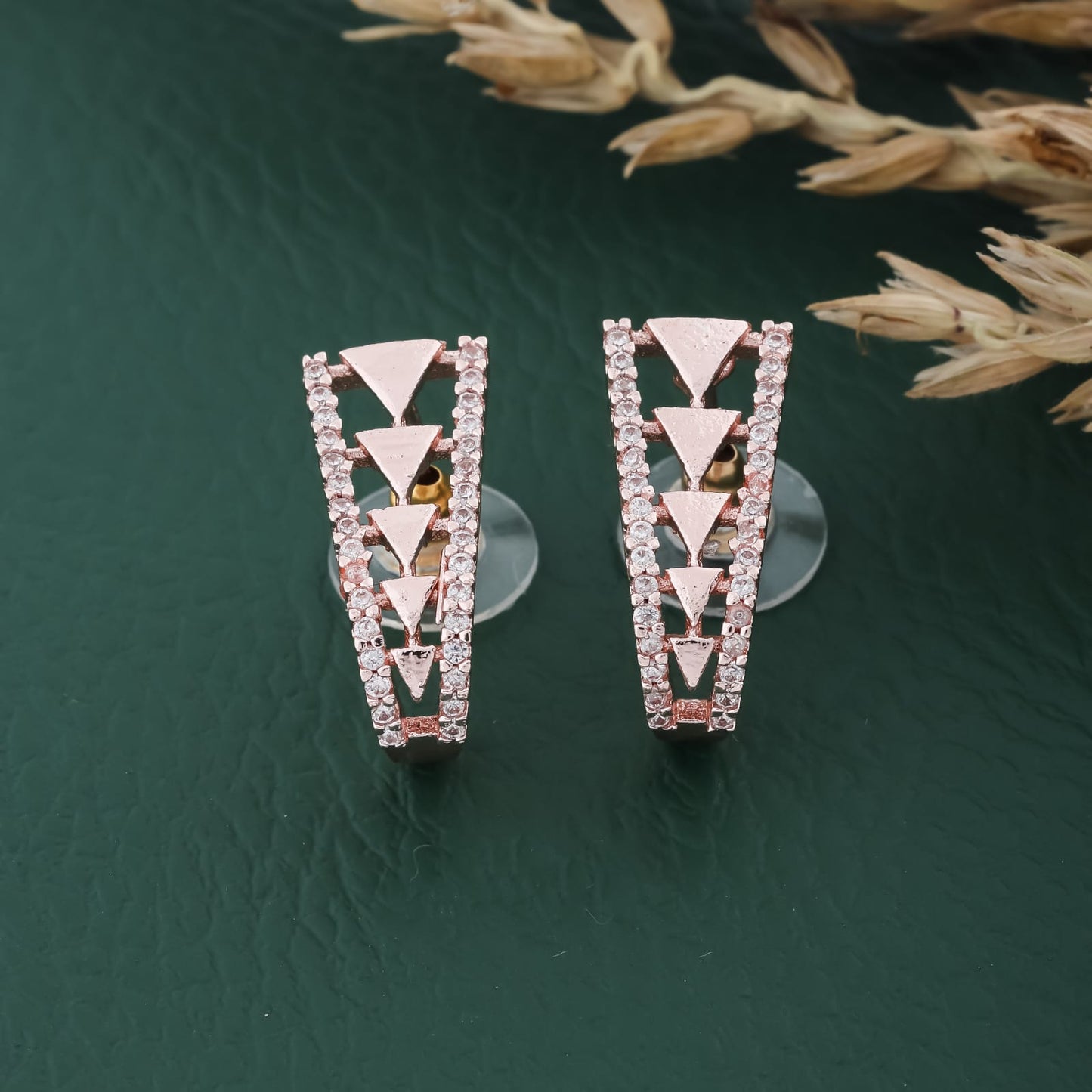 Fusion Designer High Gold Polish Fancy Design Earrings