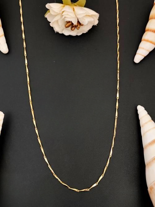 Designer High Gold Polish Cz Ad Stones Beautiful American Diamond Chain