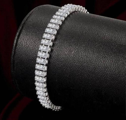 Luxury Baguette Diamond Tennis Bracelet