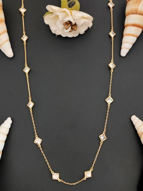 Designer Fancy AD Full Stone High Gold Polish Party Wear Chain