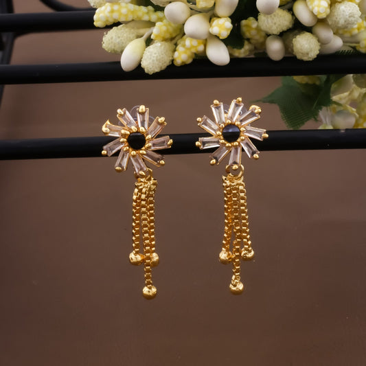 Long Fusion Oxidized Earrings with Floral and Peacock Motifs Green Multicolor Stones and Pearl Jhumka Drops