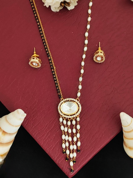 Kundan Jewellery High Gold Polish Full Stone Designer Kundan Pendant Set