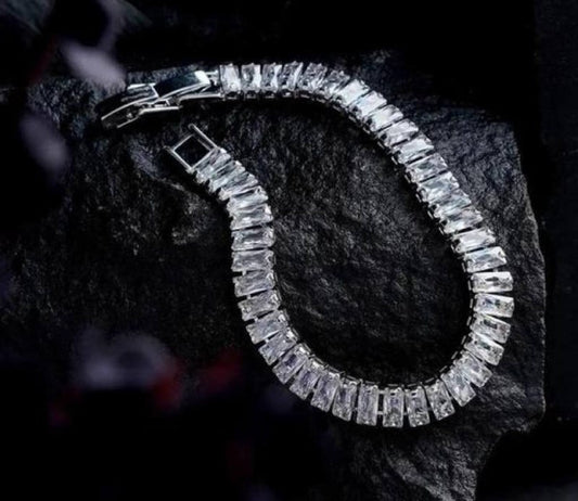 Luxury Baguette Diamond Tennis Bracelet