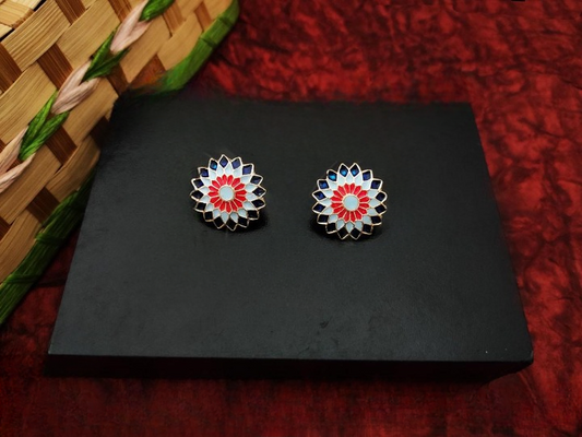 Beautiful Meenakari High Gold Polish Designer Fancy Style Party wear Earring / Studs / Tops