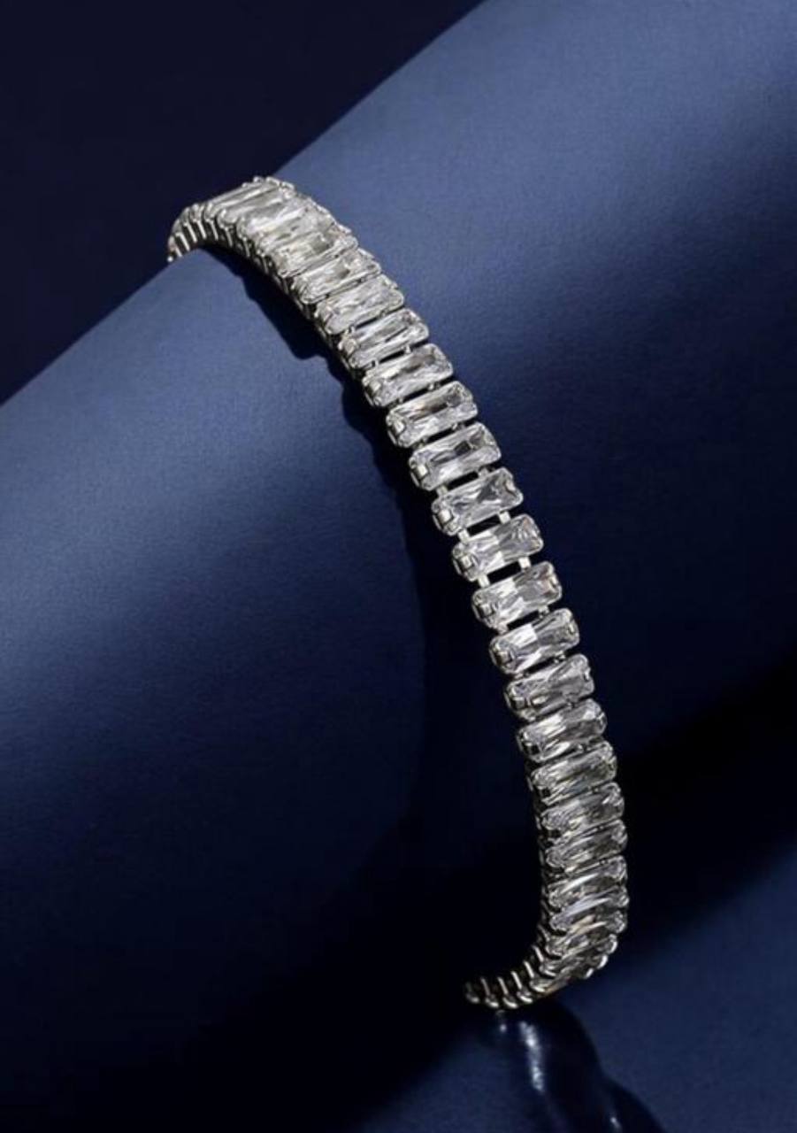 Luxury Baguette Diamond Tennis Bracelet