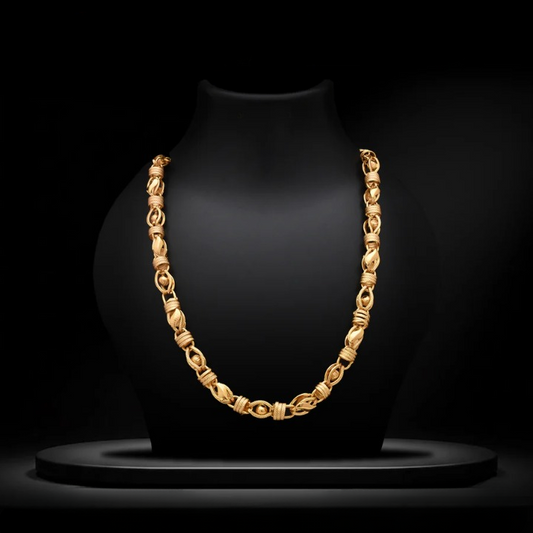 3D - Ball Exquisite Design High-Quality Gold Plated Chain for Men - Style D065