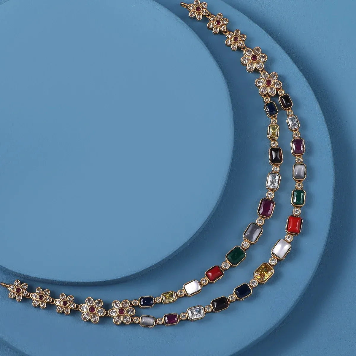 Classic Pearl Gold Plated Necklace Set With Earrings For Women