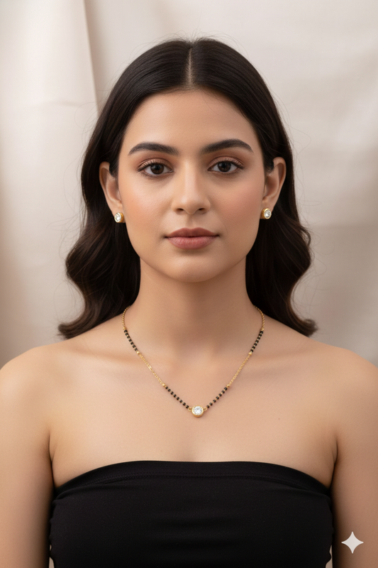 Single Sparkle Solitaire Mangalsutra