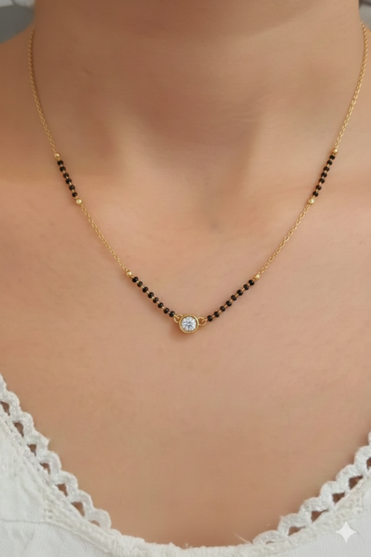 Single Sparkle Solitaire Mangalsutra