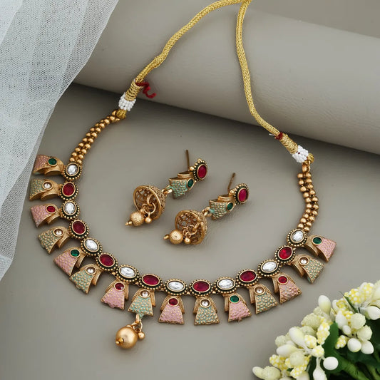 BELLIZA JEWEL GOLD PLATED SOCCER SET FOR WOMEN AND GIRL