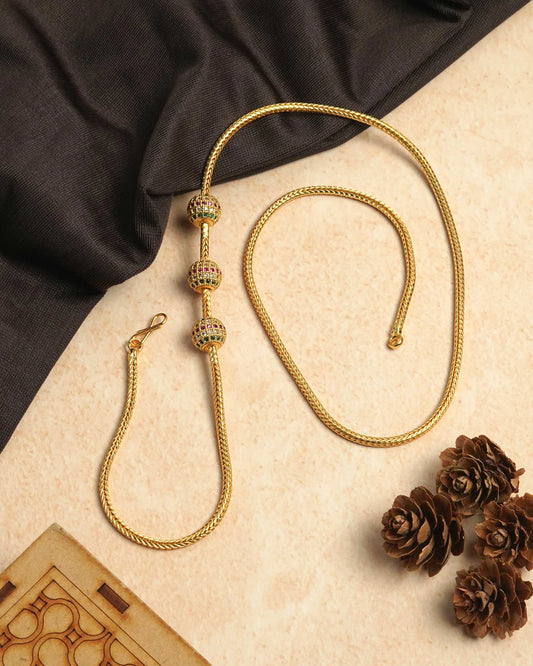MULTI STONE BALL MUGAPPU CHAIN WITH PREMIUM QUALITY
