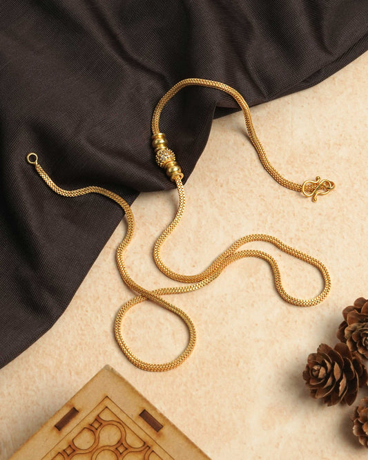 WHITE STONE BALL WITH HANDI MUGAPPU CHAIN