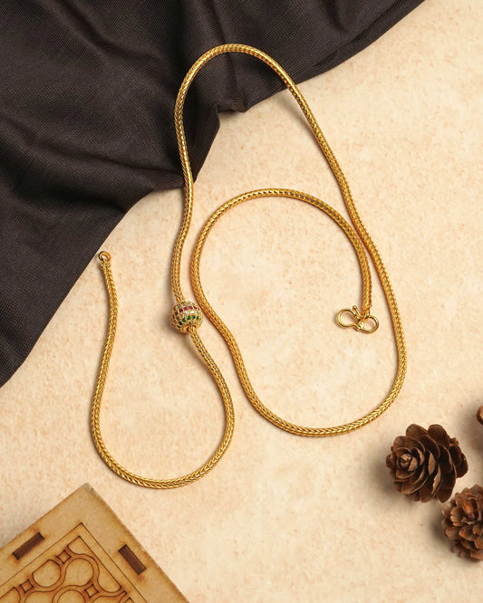 MULTI SINGLE STONE BALL MUGAPPU CHAIN