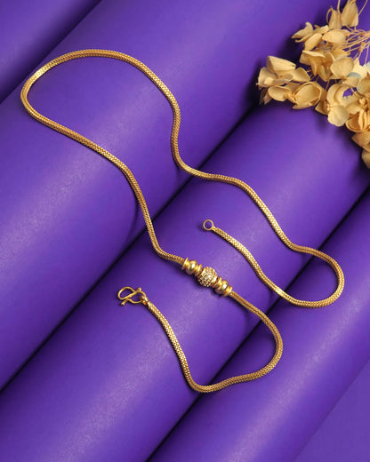 WHITE STONE BALL WITH HANDI MUGAPPU CHAIN