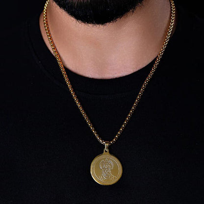 HANUMAN GOLD PLATED PENDANT CHAIN FOR MEN (24 INCH)
