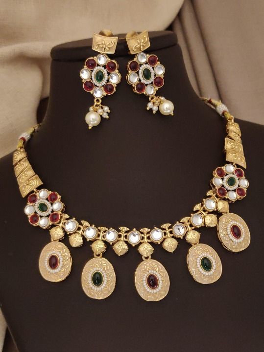 Rajwadi Designer Party wear Necklace Set