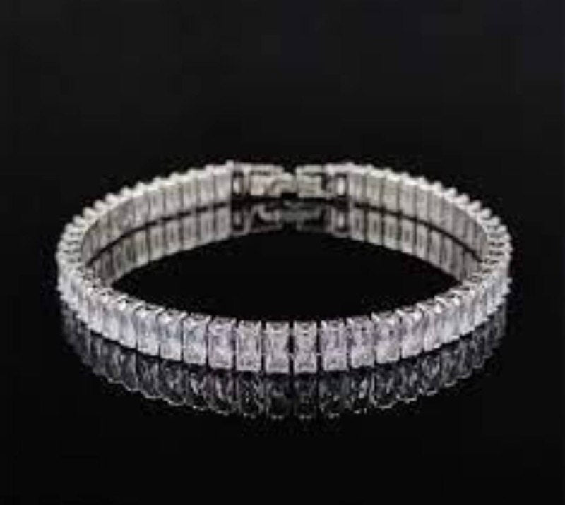 Luxury Baguette Diamond Tennis Bracelet