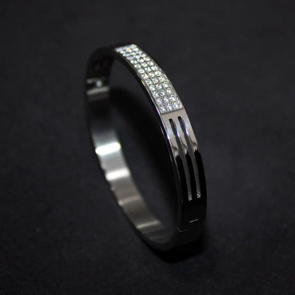 PREMIUM DIAMOND SILVER MEN'S BRACELET