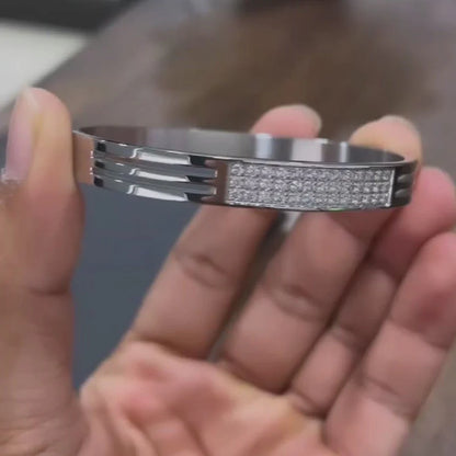 PREMIUM DIAMOND SILVER MEN'S BRACELET