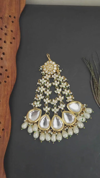 Kundan Designer High Gold Polish Fancy Hair Accessories
